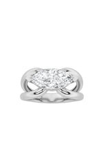 Load image into Gallery viewer, 2CTW Marquise Shaped Lab Grown Diamond (G/VS) East West Solitaire Fancy Ring in 14K Gold
