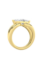 Load image into Gallery viewer, 2CTW Marquise Shaped Lab Grown Diamond (G/VS) East West Solitaire Fancy Ring in 14K Gold
