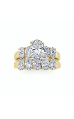 Load image into Gallery viewer, 2.5CTW Oval Shaped Lab Grown Diamond (G/VS) Bridal Set with Matching Band and  Ring in 14K Gold
