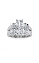 Load image into Gallery viewer, 2.5CTW Radiant Shaped Lab Grown Diamond (G/VS) Bridal Set with Matching Band and  Ring in 14K Gold
