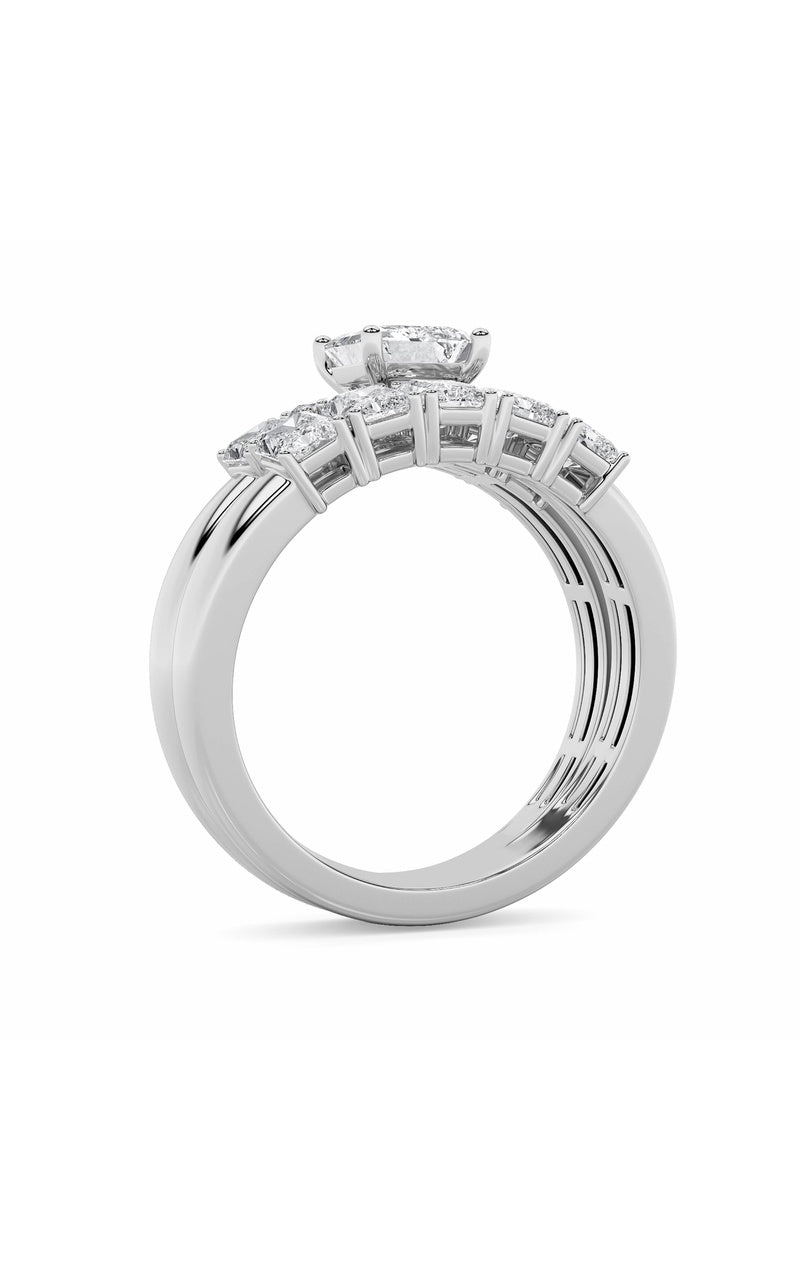 2.5CTW Radiant Shaped Lab Grown Diamond (G/VS) Bridal Set with Matching Band and  Ring in 14K Gold