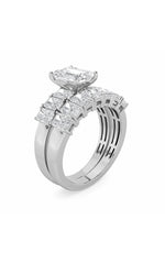 Load image into Gallery viewer, 3.5CTW Radiant Shaped Lab Grown Diamond (G/VS) Bridal Set with Matching Band and  Ring in 14K Gold
