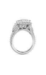 Load image into Gallery viewer, 6.25CTW Radiant Shaped Lab Grown Diamond (G/VS) Bold Accented Statement Engagement Ring in 14K Gold
