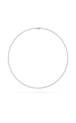 Load image into Gallery viewer, 10CTW Round Shaped Lab Grown Diamond (F/VS) Tennis Necklace in 14K White Gold
