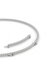 Load image into Gallery viewer, 10CTW Round Shaped Lab Grown Diamond (F/VS) Tennis Necklace in 14K White Gold
