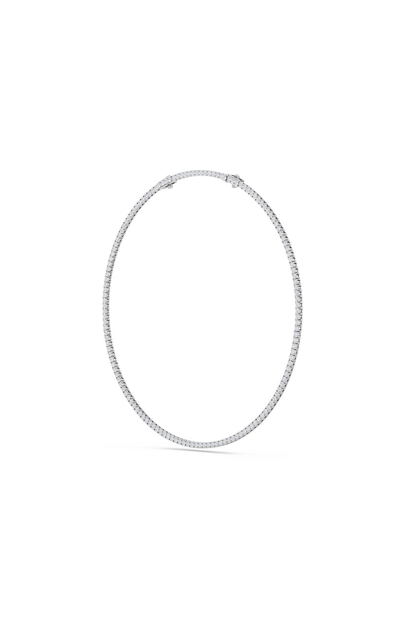 15CTW Round Shaped Lab Grown Diamond (F/VS) Necklace in 14K White Gold