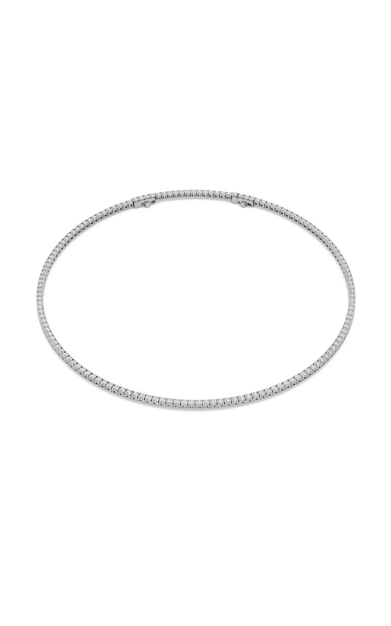 15CTW Round Shaped Lab Grown Diamond (F/VS) Necklace in 14K White Gold