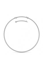 Load image into Gallery viewer, 20CTW Round Shaped Lab Grown Diamond (F/VS) Necklace in 14K White Gold
