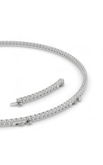Load image into Gallery viewer, 20CTW Round Shaped Lab Grown Diamond (F/VS) Necklace in 14K White Gold
