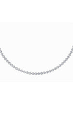 Load image into Gallery viewer, 15CTW Round Shaped Lab Grown Diamond (F/VS) Bezel Set Tennis Necklace in 14K White Gold

