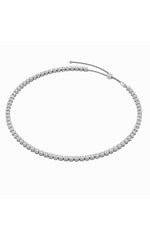 Load image into Gallery viewer, 15CTW Round Shaped Lab Grown Diamond (F/VS) Bezel Set Tennis Necklace in 14K White Gold
