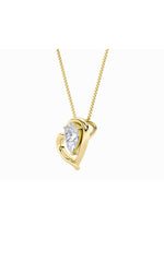 Load image into Gallery viewer, 0.5CTW Pear Shaped Lab Grown Diamond (F/VS) Heart Pendant in 14K  White Gold
