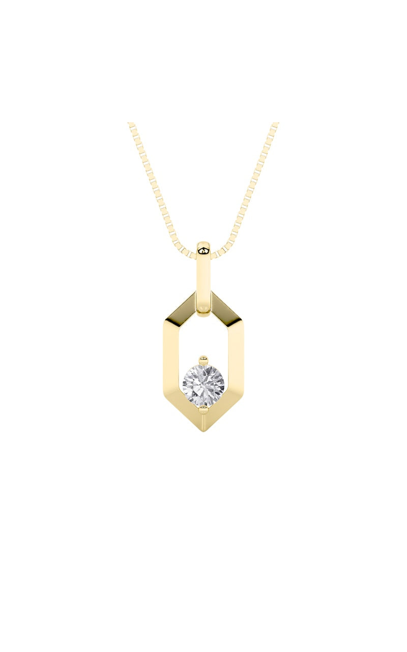 0.25CTW Round Shaped Lab Grown Diamond (F/VS) Fancy Pendant in 14K White Gold