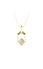 Load image into Gallery viewer, 0.25CTW Round Shaped Lab Grown Diamond (F/VS) Fancy Pendant in 14K White Gold
