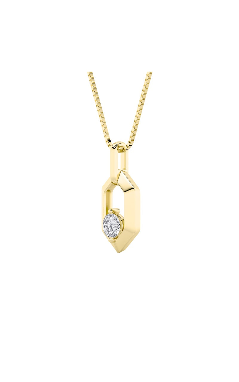 0.25CTW Round Shaped Lab Grown Diamond (F/VS) Fancy Pendant in 14K White Gold