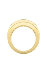 Load image into Gallery viewer, 3CTW Princess Shaped Lab Grown Diamond (F/VS) Three Stone Channel Set Mens Ring in 14K Gold
