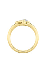 Load image into Gallery viewer, 0.5CTW Pear Shaped Lab Grown Diamond (F/VS) Heart Ring in 14K  White Gold
