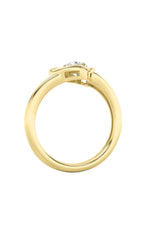 Load image into Gallery viewer, 0.5CTW Pear Shaped Lab Grown Diamond (F/VS) Heart Ring in 14K  White Gold
