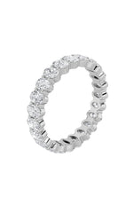Load image into Gallery viewer, 3.35CTW Oval Shaped Lab Grown Diamond Split Prong Eternity Ring in 14K Gold (F/VS)
