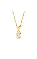 Load image into Gallery viewer, 1CTW Oval Shaped Lab Grown Diamond (G/VS) Fancy Solitaire Pendant in 14K Gold
