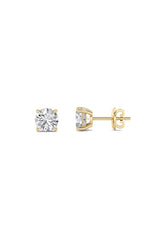 Load image into Gallery viewer, 1CTW Round Shaped Lab Grown Diamond (F/VS) Hidden Halo Stud Earrings in 14K Gold
