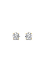 Load image into Gallery viewer, 1CTW Round Shaped Lab Grown Diamond (F/VS) Hidden Halo Stud Earrings in 14K Gold

