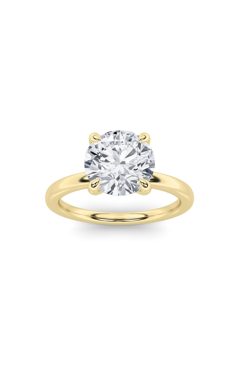 1CTW Round Shaped Lab Grown Diamond Classic Solitaire Ring in 14K Gold (F/VS)