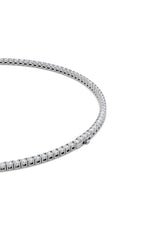 Load image into Gallery viewer, 24.2CTW Round Shaped Lab Grown Diamond Tennis Necklace in 14K Gold (F/VS)
