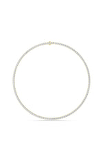 Load image into Gallery viewer, 24.2CTW Round Shaped Lab Grown Diamond Tennis Necklace in 14K Gold (F/VS)
