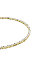 Load image into Gallery viewer, 24.2CTW Round Shaped Lab Grown Diamond Tennis Necklace in 14K Gold (F/VS)
