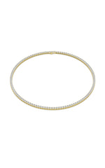 Load image into Gallery viewer, 24.2CTW Round Shaped Lab Grown Diamond Tennis Necklace in 14K Gold (F/VS)
