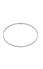 Load image into Gallery viewer, 21CTW Emerald Shaped Lab Grown Diamond (F/VS) Necklace in 14K White Gold
