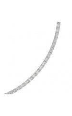 Load image into Gallery viewer, 21CTW Emerald Shaped Lab Grown Diamond (F/VS) Necklace in 14K White Gold
