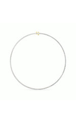 Load image into Gallery viewer, 21CTW Emerald Shaped Lab Grown Diamond (F/VS) Necklace in 14K White Gold
