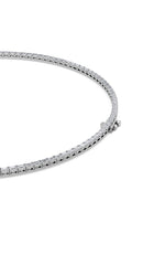 Load image into Gallery viewer, 29CTW Emerald Shaped Lab Grown Diamond Tennis Necklace in 14K Gold (F/VS)

