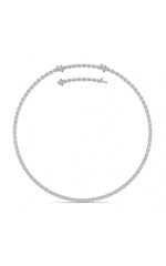 Load image into Gallery viewer, 25CTW Oval Shaped Lab Grown Diamond Tennis Necklace in 14K Gold (F/VS)
