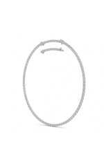 Load image into Gallery viewer, 25CTW Oval Shaped Lab Grown Diamond Tennis Necklace in 14K Gold (F/VS)
