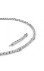 Load image into Gallery viewer, 25CTW Oval Shaped Lab Grown Diamond Tennis Necklace in 14K Gold (F/VS)
