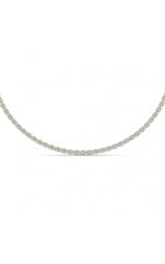 Load image into Gallery viewer, 25CTW Oval Shaped Lab Grown Diamond Tennis Necklace in 14K Gold (F/VS)
