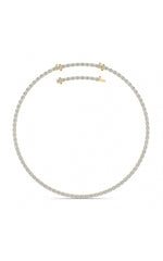 Load image into Gallery viewer, 25CTW Oval Shaped Lab Grown Diamond Tennis Necklace in 14K Gold (F/VS)
