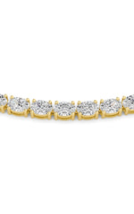 Load image into Gallery viewer, 25CTW Oval Shaped Lab Grown Diamond Tennis Necklace in 14K Gold (F/VS)
