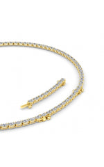 Load image into Gallery viewer, 25CTW Oval Shaped Lab Grown Diamond Tennis Necklace in 14K Gold (F/VS)
