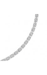 Load image into Gallery viewer, 36CTW Oval Shaped Lab Grown Diamond Tennis Necklace in 14K Gold (F/VS)
