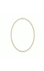 Load image into Gallery viewer, 36CTW Oval Shaped Lab Grown Diamond Tennis Necklace in 14K Gold (F/VS)
