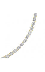 Load image into Gallery viewer, 36CTW Oval Shaped Lab Grown Diamond Tennis Necklace in 14K Gold (F/VS)
