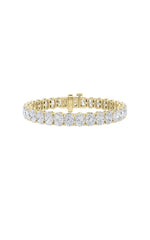 Load image into Gallery viewer, 10CTW Oval Shaped Lab Grown Diamond North South Bracelet in 14K Gold (F/VS)
