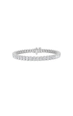 Load image into Gallery viewer, 6CTW Oval Shaped Lab Grown Diamond North South Bracelet in 14K Gold (F/VS)
