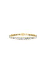 Load image into Gallery viewer, 12CTW Round Shaped Lab Grown Diamond Tennis Bracelet in 14K Gold (F/VS)
