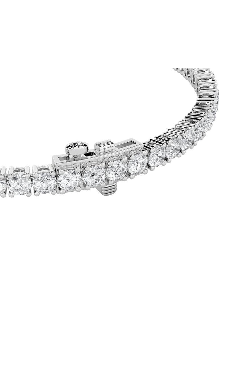 6CTW Round Shaped Lab Grown Diamond Tennis Bracelet in 14K Gold (F/VS)
