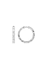 Load image into Gallery viewer, 8CTW Oval Shaped Lab Grown Diamond Inside Out Hoop Earrings in 14K Gold (F/VS)
